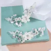 Headpieces 2PCS Wedding Bridal Rhinestone Crystals Pearls Handmade Shoe Clips Women Pumps Buckles Heel And Girl 2 Pcs