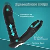 Massageador de brinquedos sexuais Toys telescópicos Toys de vibradores Anal Massageador de próstata masculino com anel de galo Ring Remote Control Butt Plug Toy para MEN1725796