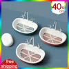 Soap Dishes Wall Mounted Dish On The For Bathroom Punch-free Container Plastic Supplies Idea Household