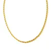 Kedjor Curb Cuban Link Chain Halsband f￶r m￤n Kvinnor Real Gold Color Choker smycken Neck Metal Gift