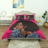 Berets 2022 Schlafzimmer 3-teilige Bettwäsche Afro Girls Black Women Partner Print Dreiteiliges Set Kissenbezug 3-teilig Benutzerdefiniertes Muster