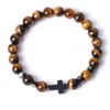 8 мм лава каменные шарики браслет тигр -бирюзовый бирюзовый кросс -кросс -браслеты оникс медитационный браслет женщины йога ювелирные изделия