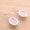 Natural Stone Dangle ￶rh￤ngen Bead Oval Hook Drop Earrings For Women Jewelry Gifts Rose Quartz Agates Jades Opal BR337