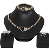 African for women Heart wedding jewelry sets earrings xoxo necklace bracelets gifts270y