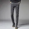 Мужские джинсы Осень мода Мужские мужчины серо -зеленый тонкий подойдет повседневные брюки корейский стиль упругое умное бизнес -бизнес Classical228j