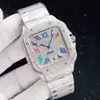 2022 Diamond Mens Watch Automatic Mechanical Sapphire Watch 40mm Busins ​​armbandsur Stainls Steel Belt Montre de Luxe GiftsGax38U6a