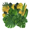 Decoratieve bloemen groen kunstmatige bladeren palm gouden tropische hawaiiaan voor strand feest baby shower bruiloft verjaardag decoraties