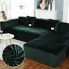 Housses de chaise Housse de canapé en peluche en velours doux Canapé sectionnel élastique tout compris pour salon Chaise Longue Housse d'angle en forme de L