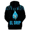 Capuzes masculinos criativos el drip homens mulheres moletom harajuku 3d Pattert Patrullings fofos Fashion Autumn Kawaii Kids