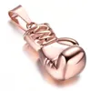 Подвесные ожерелья розового золота унисекс мужчина женская боксерская перчатка 316L из нержавеющей стали