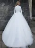 2022 abiti da sposa abito da ballo Dubai Arabic Robe de Mariee Princesse Eleganti abiti da sposa in pizzo