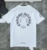 Erkek Tişörtler Lüks Klasik Erkek Tişörtler CH Marka Moda Erkekler Sanskrit Mektup T-Shirt At Nallar Çapraz Tasarımcı Tshirts Man hip hop kazak yaz gevşek IUJ0