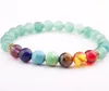 Mode Strands Natural Stone 8mm UJGH4 Justerad charm Multicolor Rainbow Nature Black Stone Volcanic Lava Armband Gaw34h