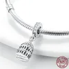 Charms in argento 925 con perline Pandora Bracciale con ciondoli Colore Piano Capezzolo Piede Palma Pesca Cat Girl charmes ciondoli Gioielli fai da te con perline fini