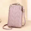 Кошельки корейская версия 2022 Mini Crossbody маленькая сумка вертикальное плечо длинное кошелек женское мобильное телефон женщины