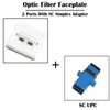 Apparecchiatura in fibra ottica 20 pezzi 2 Porte SC Simplex Faceplate con adattatore UPC/APC SM Single Mode Ethernet FTTH FTTD Networking