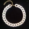 Cheker Cheker Lacque Acrílico Colar feminino Bohemian Grosted Collar Jewelry Gifts