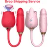 Giocattoli sessuali masager giocattolo Massaggiatore giocattolo Rosa Dildo Paletto Vibratore Capezzolo Ventosa Orale Leccata Lingua Adulto Femmina Stimolazione clitoride Potente LHHK