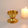 Candle Holders European Style Metal Gold Color Round Iron Crafts Candlestick Holder Lamp Showcase Home Furnishing Po Props Decor