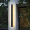 مصابيح الجدار في الهواء الطلق LED LED مضاد للماء IP65 شريط طويل حديث دافئ أبيض Nautral البارد 220V 110V حديقة T220827330V