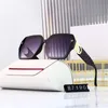 Volledige frame luxe zonnebrillen voor vrouwen retro grote club modeontwerper mannen dames zonnebril schuin volledige letter5747629