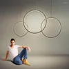 Pendant Lamps Ring Lighting Modern LED Suspension Light Home For Living Room Lights Indoor Minimalist Lamp