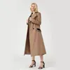 B318 Womens Long Cloak Women Mature Coats Trench Jacket Fashion Letters Printing Long Coat Girls Casual Windproof Winter Clothes Wholesale