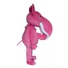 공장 판매 핫 핑크 코끼리 캐릭터 마스코트 의상 복장 성인용 크기 만화 동물 마스코트 카니발 축제 상업