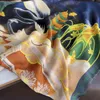 Sarongs 2022 New Brand Designer Silk Scarf Female Foulard Bandana Long Shawls Wraps Winter Neck Scarves Pashmina Lady Hijab Luxury T220827