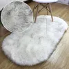 Carpets White Faux Fur Area Rugs Large Oval Artificial Sheepskin Long Hair Carpet Floor Wool Fluffy Soft Mat Bedroom For Living Room