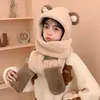 Berety niedźwiedź szalik szalików jedna żeńska jesień i zimowy zimny dowód wszechstronny koreański słodki plusz