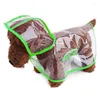 Vêtements pour chiens Vente directe d'usine imperméable imperméable pour animaux de compagnie imperméable transparent poncho vêtements de jour de pluie chiot à capuche petit parapluie