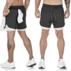 Av män shorts jogga sportkläder mens 2 i 1 strand sport snabb torkning löpning träning gym träning fitness tröjor