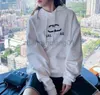 Дизайнер Balanciagas Hoodie негабаритная винтажная роскошная мода черная белая новая буква с новой блокировкой.