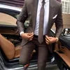 Klassig grön bröllopsmobor Slim Fit Mens Business Suit Groom Jacket Pants Tie Men's Suits Spring