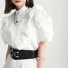 Belts GetSpring Women Cummerbunds Black Wide Belt Fashion All Match PU Corset For Dress Leather Waistband 2022 Arrival