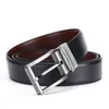Cinturón de cuero genuino dividido para hombre cinturon de doble cara negro y marrón busins cinturón de moda para maleX83Z
