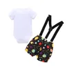 Zestawy odzieży Summer niemowlęta dziewczyny strój litery Drukuj krótki rękaw
