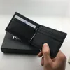 حامل بطاقة الائتمان السوداء السوداء الأصلية محفظة الأعمال الفاخرة رجال P Metal Money Clip Passion Card Card Core Pocket B3379
