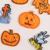 Mercerie Patchs de citrouille d'Halloween fer à coudre sur patch brodé pour vestes sacs à dos jeans et vêtements badge applique en gros