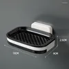 Soap Dishes Single/Double Layer Box Drain Sponge Holder Storage Rack For Bathroom Accessories Toiletries Organizer