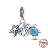 Charms in argento 925 con perline Pandora Bracciale con ciondoli Colore Piano Capezzolo Piede Palma Pesca Cat Girl charmes ciondoli Gioielli fai da te con perline fini