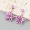 Dingle örhängen Pauli Manfi Fashion Metal Candy Color Harts Star Women's Simple Party Accessories