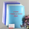 Embrulhado de presente 6 cores x 2 fsheet cartcar de papel caldo de papel azul cetim A4 250gsm scrapbooking pack bloco de artesanato alinacraft