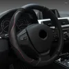 Pokrywa kierownicy Dermay Letni samochód 38 cm moda dla kobiet Lady skórzane kierownicy auto wnętrza akcesoria wnętrza