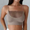 Bustiers Corsets Femmes Sexy Poitrine Crop Tops Intimates Dentelle Patchwork Soutien-Gorge Sans Couture Bustier Wrap Top Tube Camisoles Spaghetti Strap