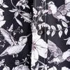 Мужские повседневные рубашки мужская осенняя и зимняя рубашка для припечатки птиц с длинными рукавами кнопка отвороты.