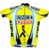 Retro bir kez eroski takımı sarı bisiklet forması erkekler kısa kollu yol yarış bisiklet kıyafetleri bisiklet gömlekleri maillot ciclismo hombre 0311