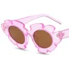 Модные солнцезащитные очки женские кошачий глаз солнцезащитные очки цветы Adumbral анти-УФ очки негабаритные очки в оправе ретро декоративные