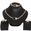 African for women Heart wedding jewelry sets earrings xoxo necklace bracelets gifts270y